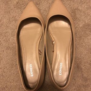 Beige flats